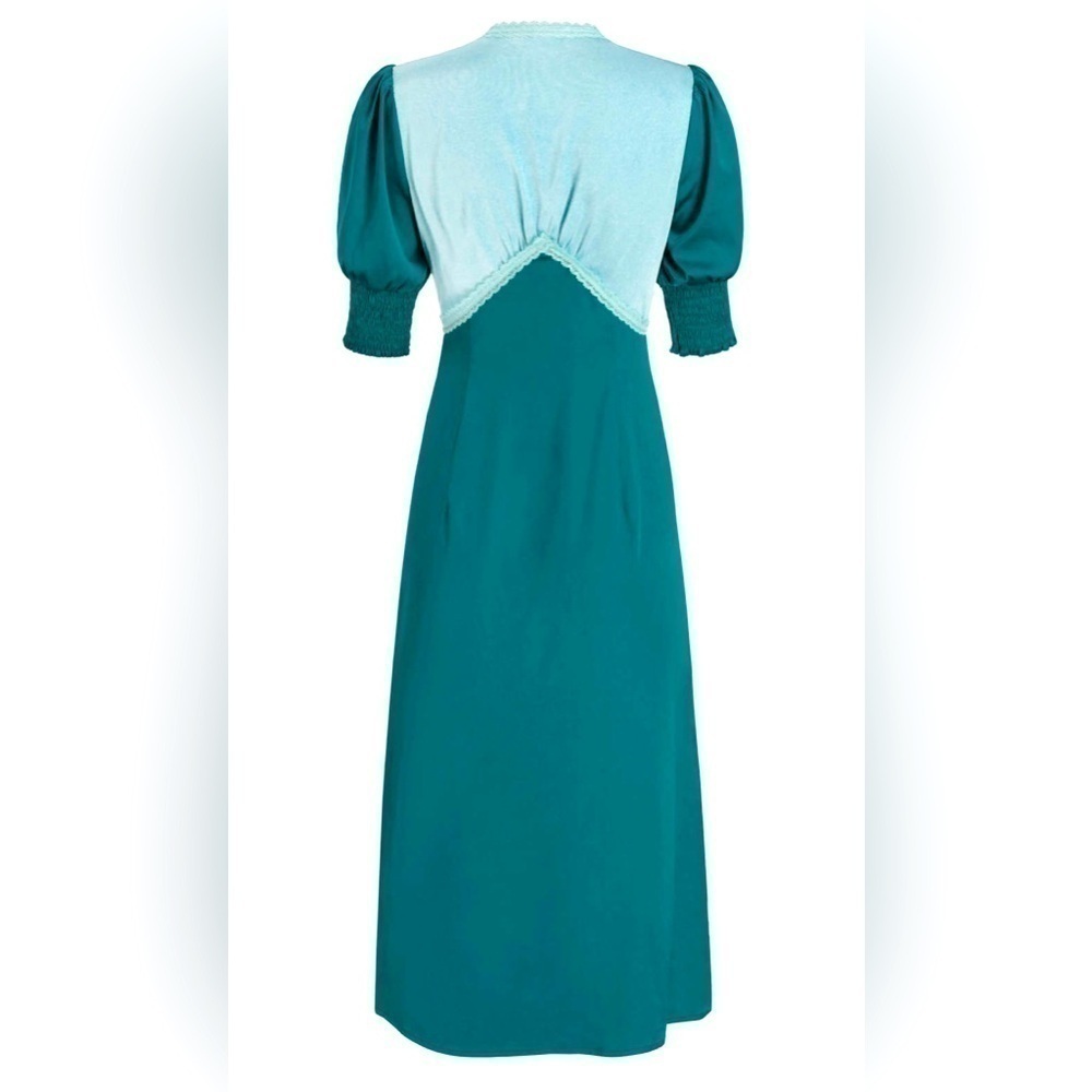 NWT Cider Silky Green Detailed Lace Maxi - L - Picture 2 of 5